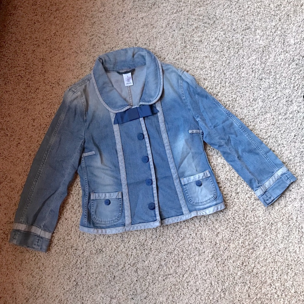 MARC JACOBS Bow Denim Jacket size 12!